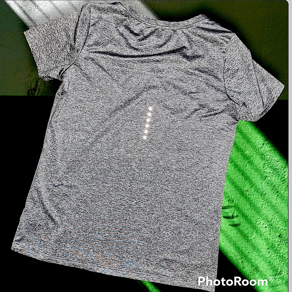 🚨BOGO❗️LIBERTY PRO Reflective Active-Wear T-Shirt, Scoop Neck, Slate Gray, LG